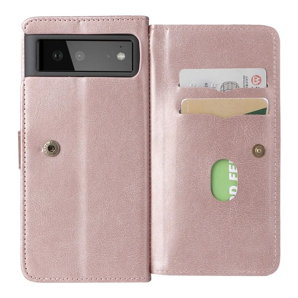 10-slot wallet case for Google Pixel 6 - Rose Gold