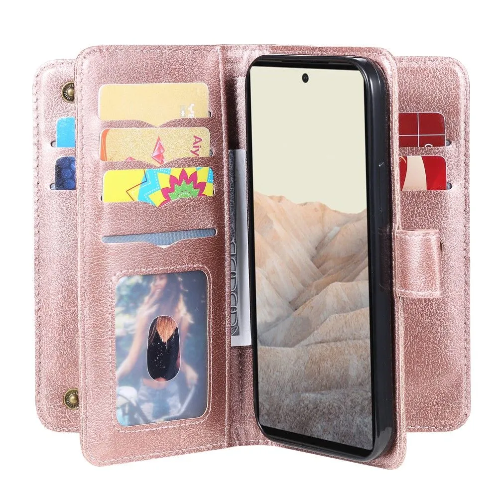 10-slot wallet case for Google Pixel 6 - Rose Gold