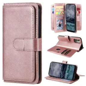 10-slot wallet case for Nokia G11 / G21 - Rose Gold