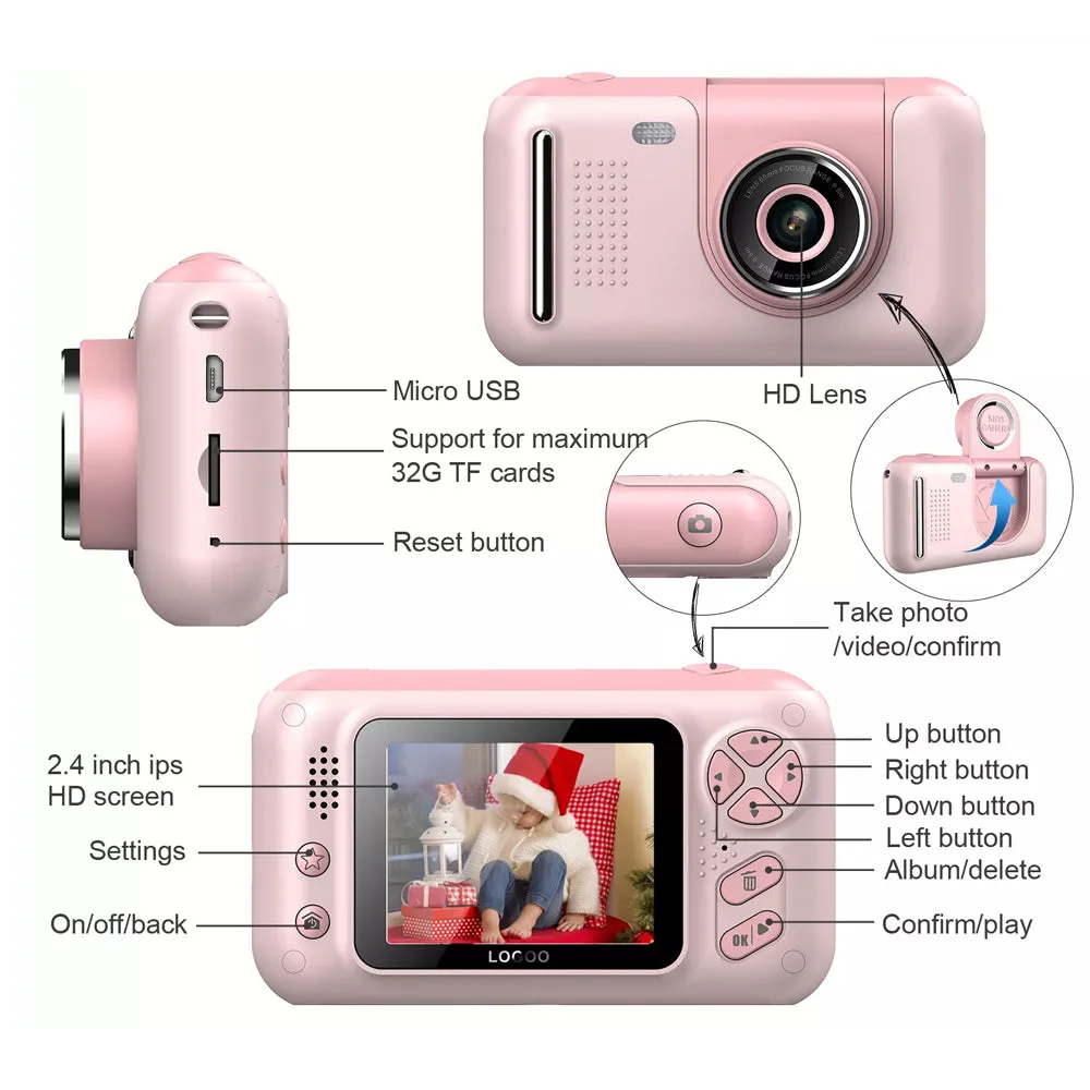 1080P Handheld 2.4 Inch HD Screen Children’s Digital Camera