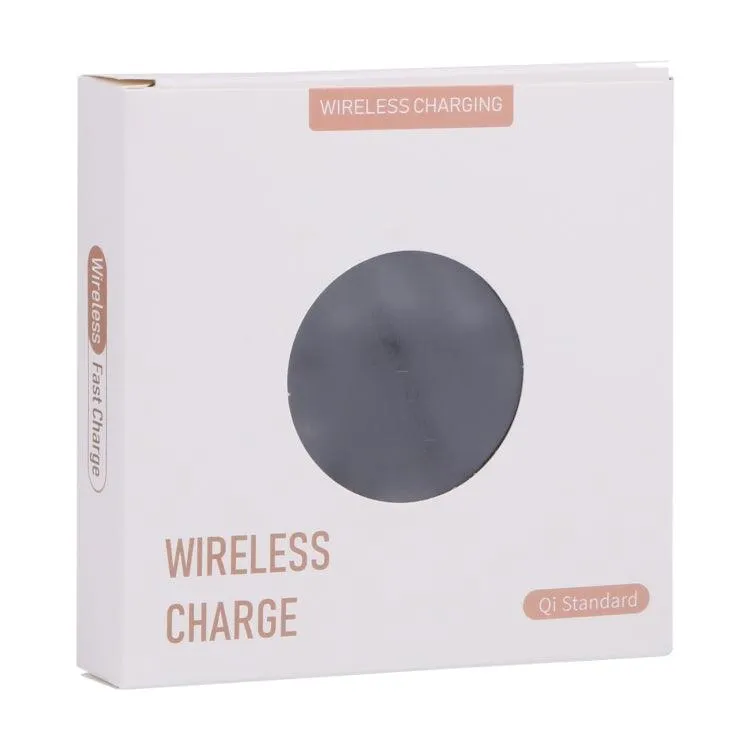 10W QI Wireless Charger in Stylish Plaid Design – Round Plastic Charging Pad