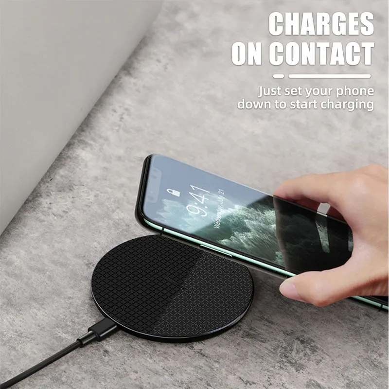 10W Qi Wireless Charger K8 Wireless Charging Pad for iPhone/Samsung/Xiaomi