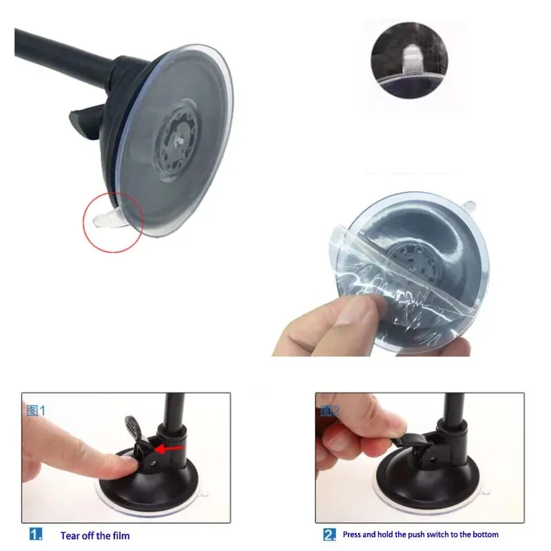 17MM Ball Head Hose Sucker Base for Car Mobile Phone Tablet Holder Accessories Windshield Mount for Phone Holder Clip 4 Lengths