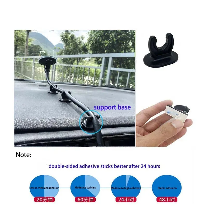 17MM Ball Head Hose Sucker Base for Car Mobile Phone Tablet Holder Accessories Windshield Mount for Phone Holder Clip 4 Lengths