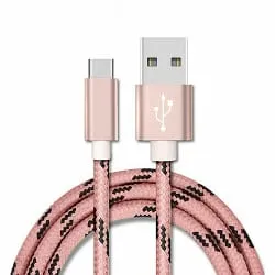 1M Fast Charging USB Type C Cable For Samsung Galaxy S series A series Note Tab LG Huawei HTC Google Pixel Android – Rose Gold