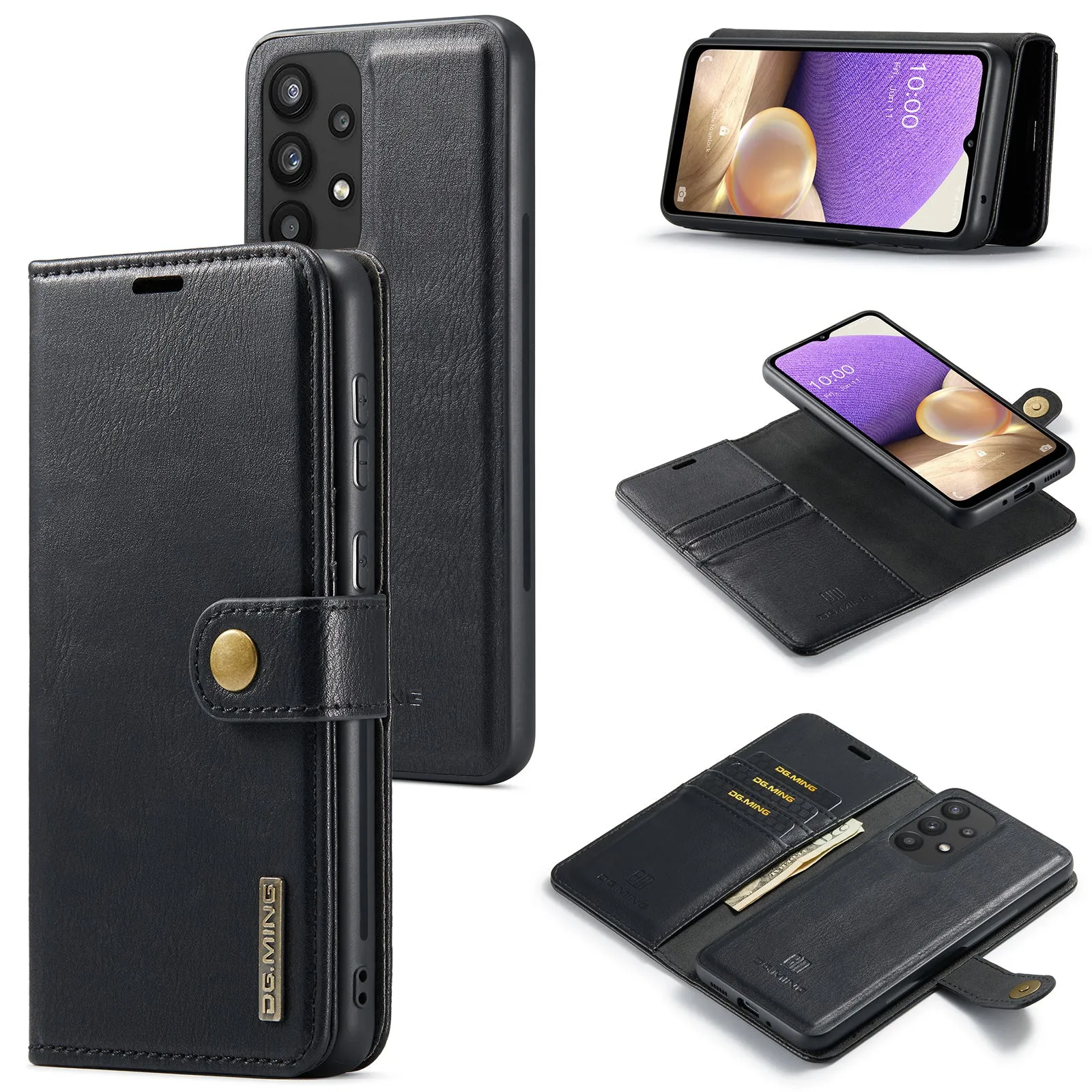 2 in 1 Removable Magnetic Wallet Flip Case For Samsung Galaxy S24 S23