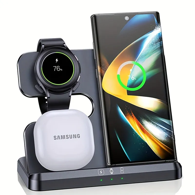 30W 3 in 1 Wireless Charger Stand for Samsung S22 Ultra S21 S20 Galaxy Watch 5 4 3 Active 2 Buds  Fast Charging Dock Station