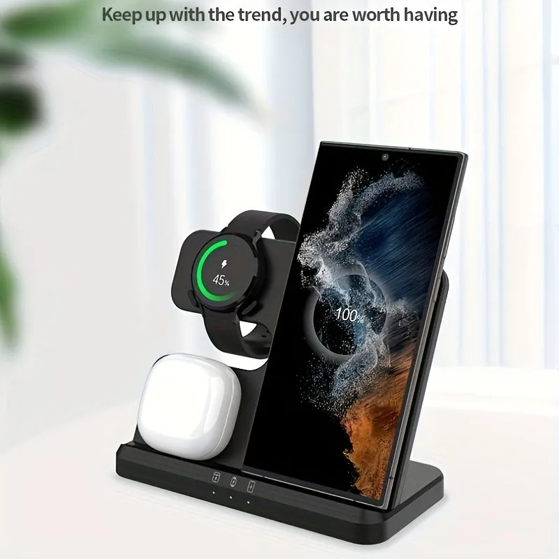 30W 3 in 1 Wireless Charger Stand for Samsung S22 Ultra S21 S20 Galaxy Watch 5 4 3 Active 2 Buds  Fast Charging Dock Station