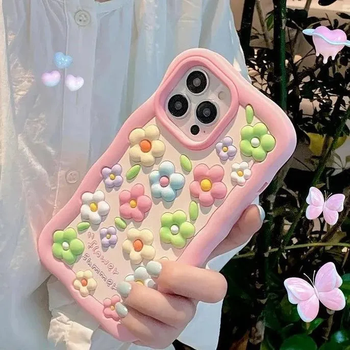 3D Daisy Flower iPhone Case