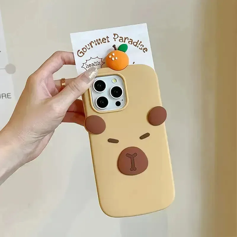 3D Sleepy Bear Phone Case (For iPhones)