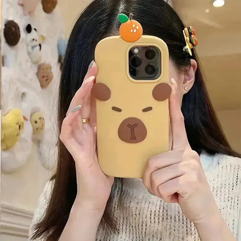 3D Sleepy Bear Phone Case (For iPhones)