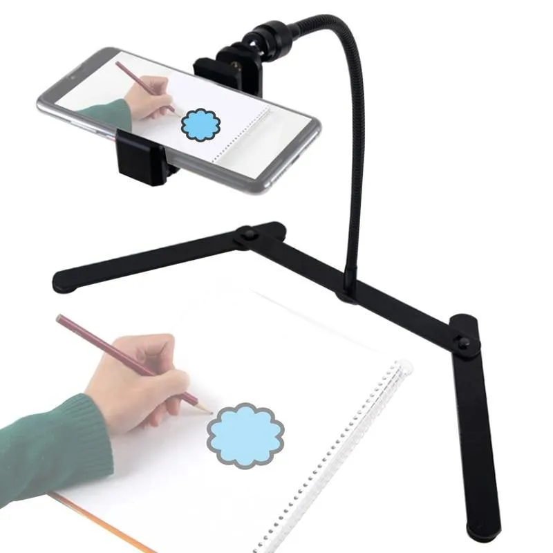 Adjustable Tripod with Cellphone Holder, Overhead Phone Mount, Table Top Teaching