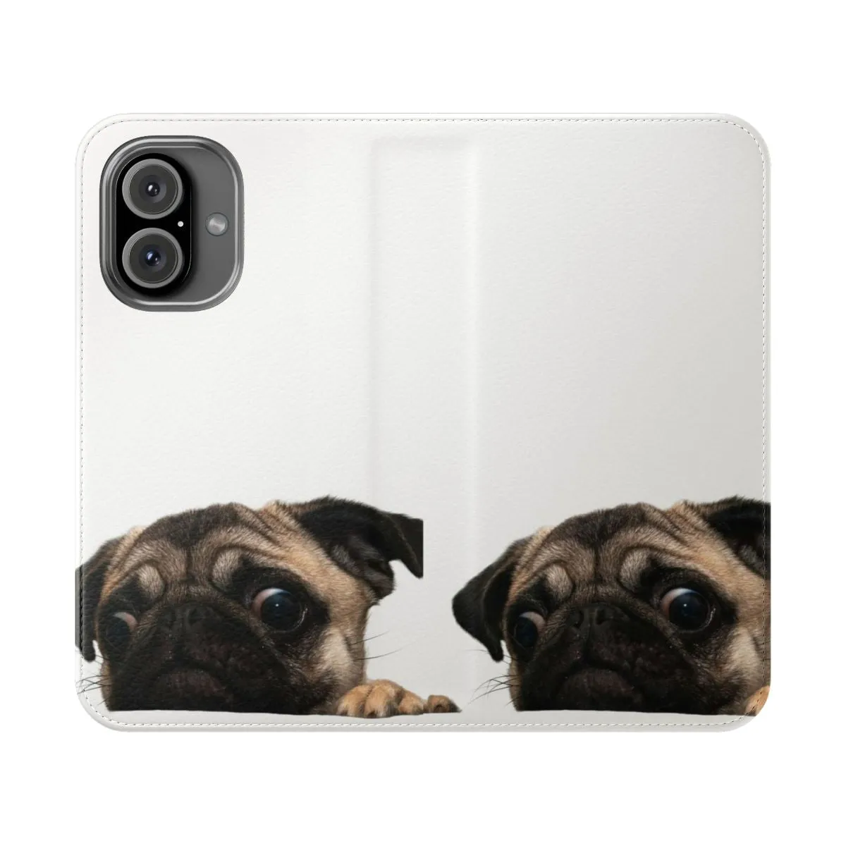 Adorable Pug Themed Flip Phone Case