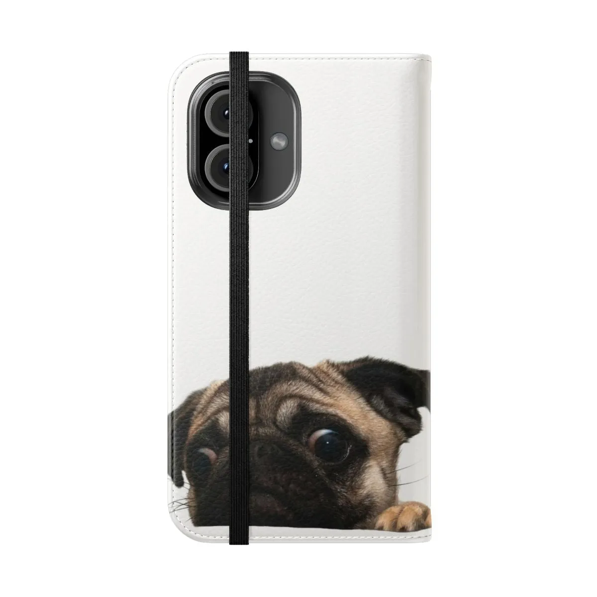 Adorable Pug Themed Flip Phone Case