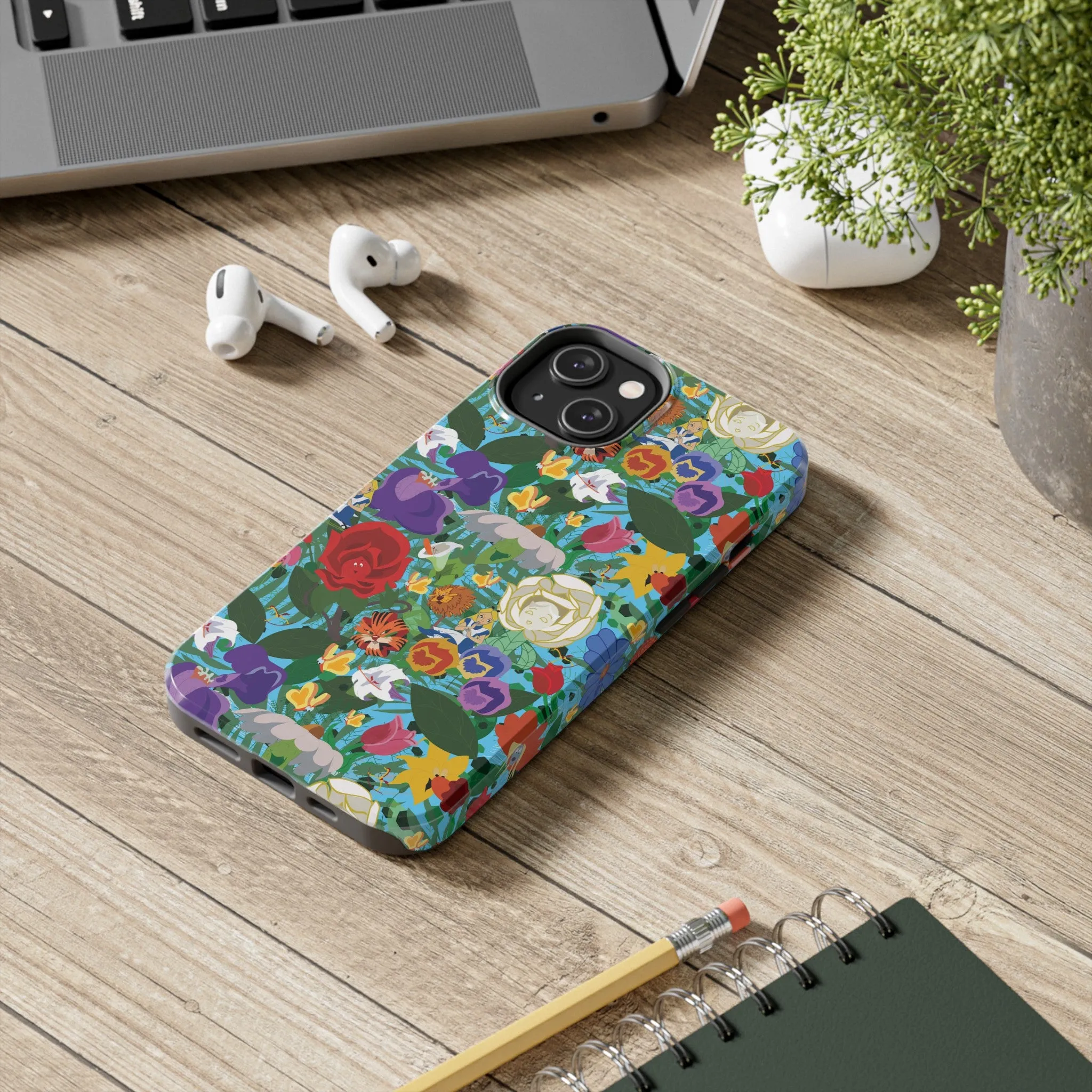 Alice Stems Flowers Phone Case Gift Inspired Fan Art Parks Gift Ride Iphone Samsung