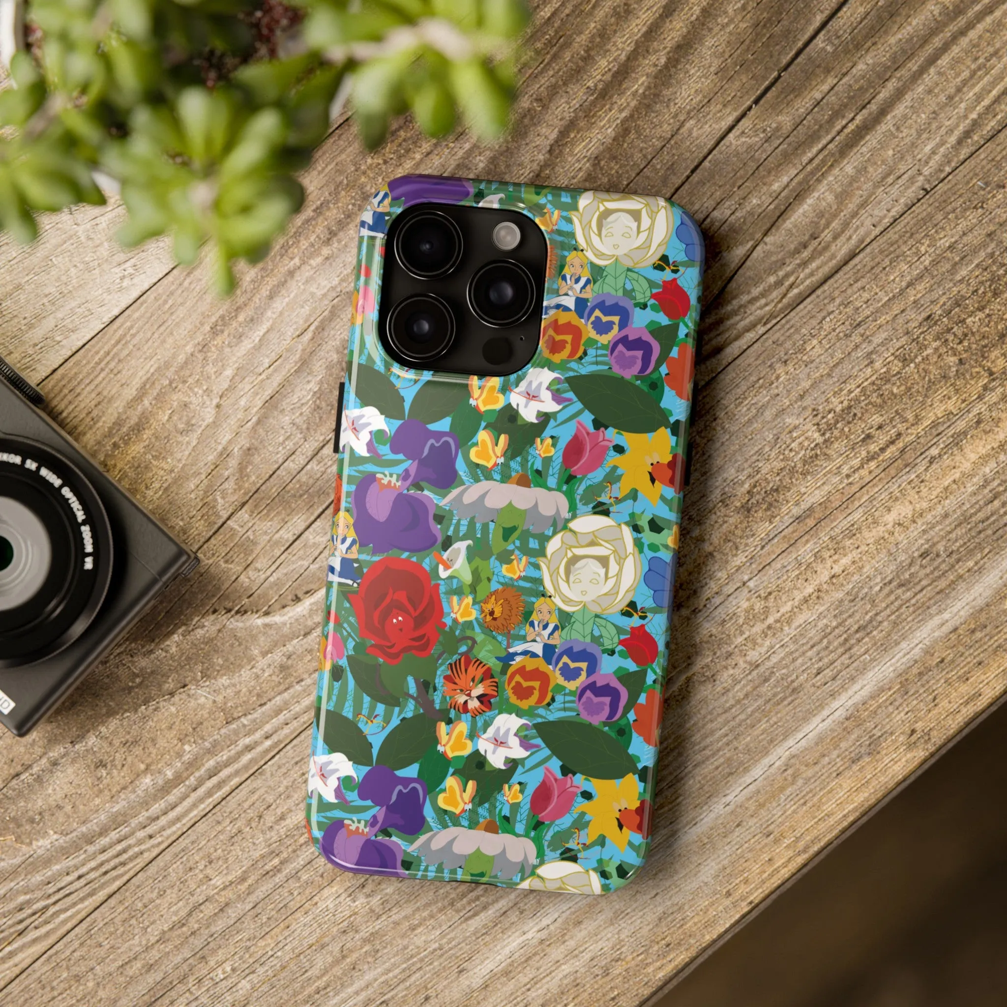 Alice Stems Flowers Phone Case Gift Inspired Fan Art Parks Gift Ride Iphone Samsung