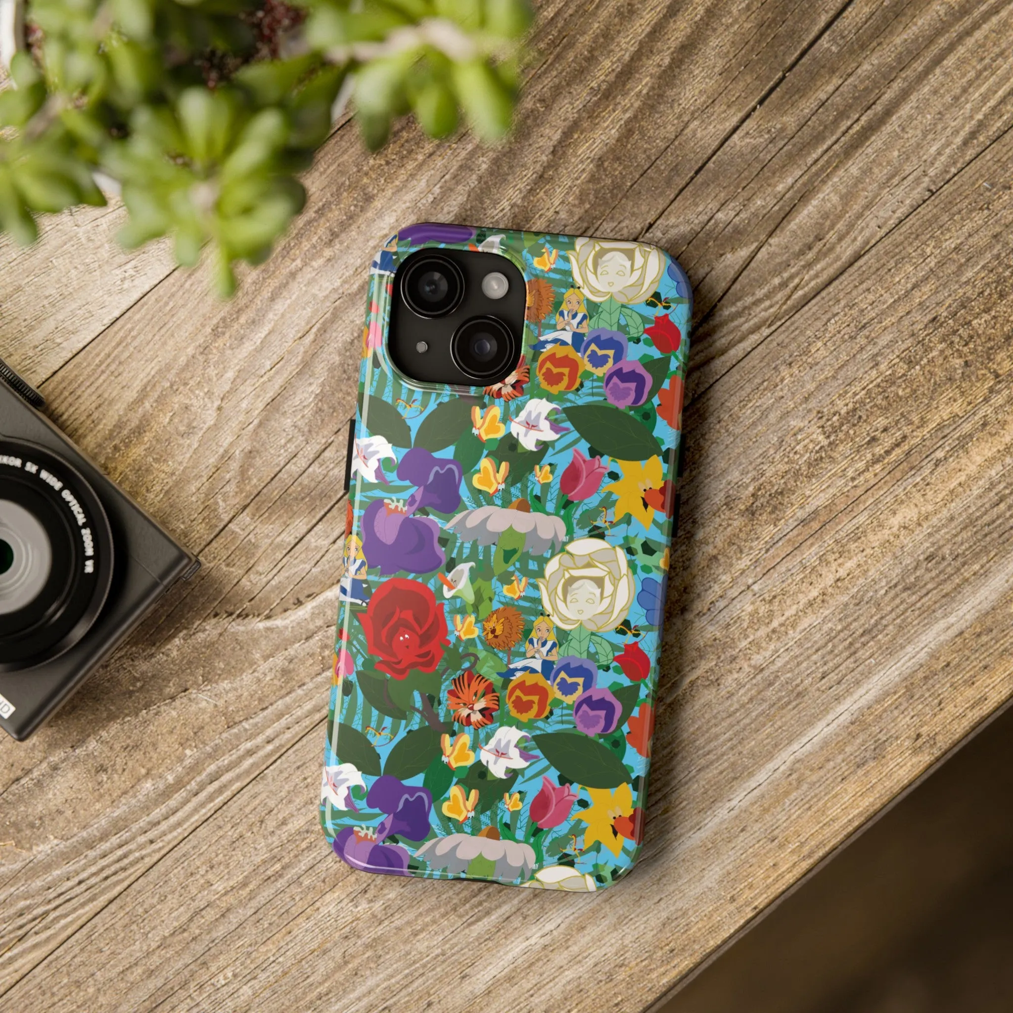 Alice Stems Flowers Phone Case Gift Inspired Fan Art Parks Gift Ride Iphone Samsung