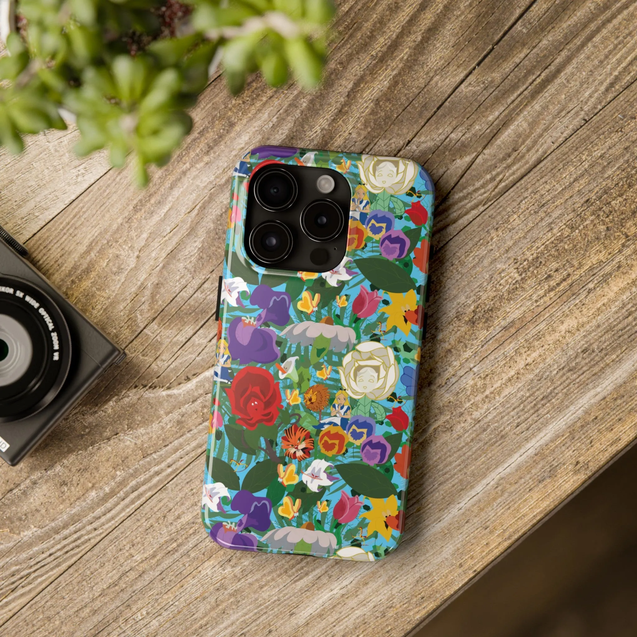 Alice Stems Flowers Phone Case Gift Inspired Fan Art Parks Gift Ride Iphone Samsung