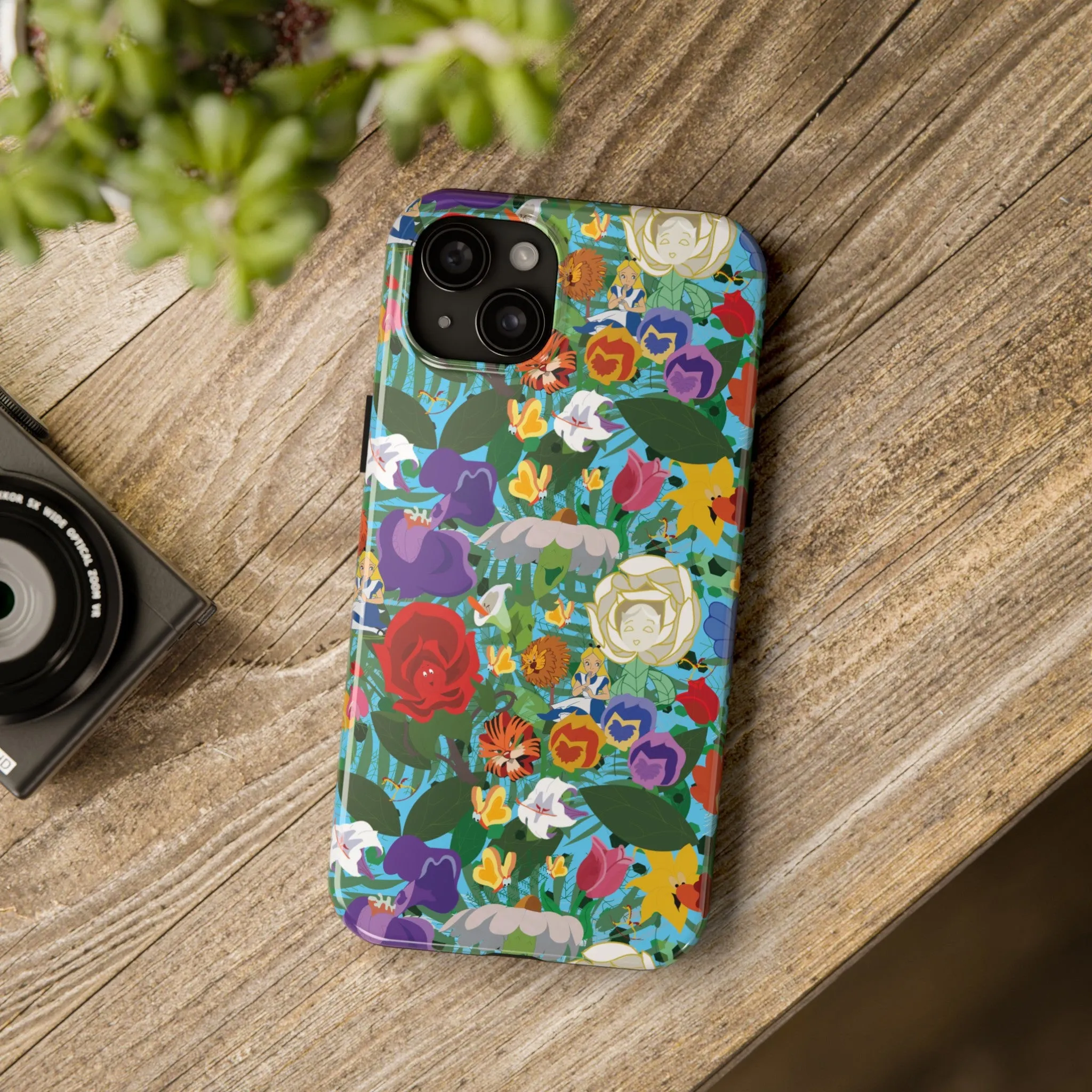 Alice Stems Flowers Phone Case Gift Inspired Fan Art Parks Gift Ride Iphone Samsung