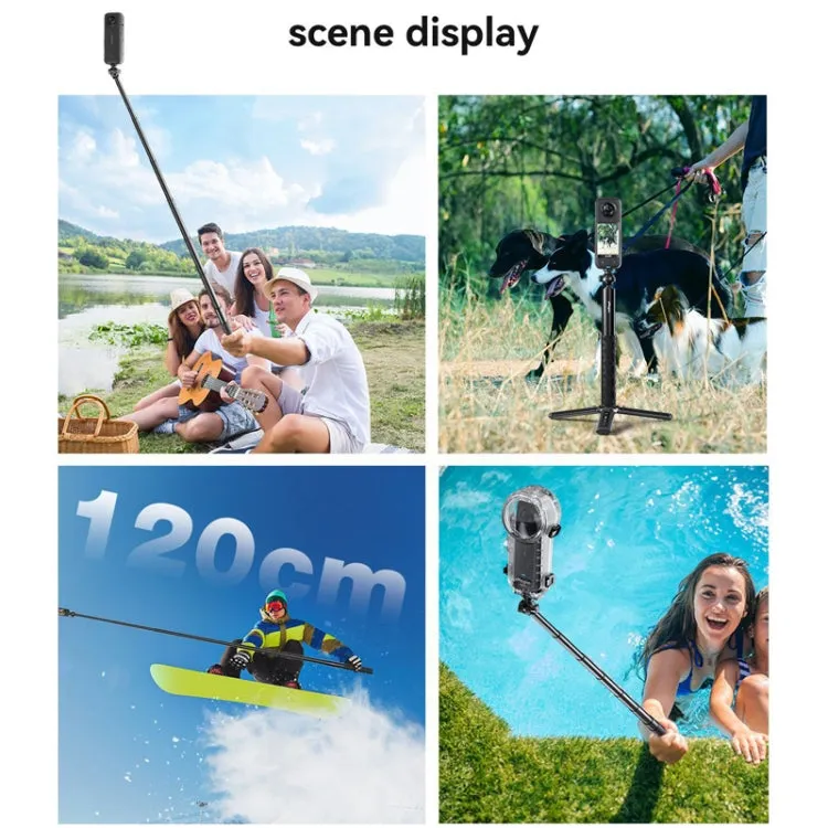 aMagisn 70cm 1/4 Inch Ball Joint Selfie Stick Sports Camera Extension Rod for DJI / GoPro HERO / Insta360