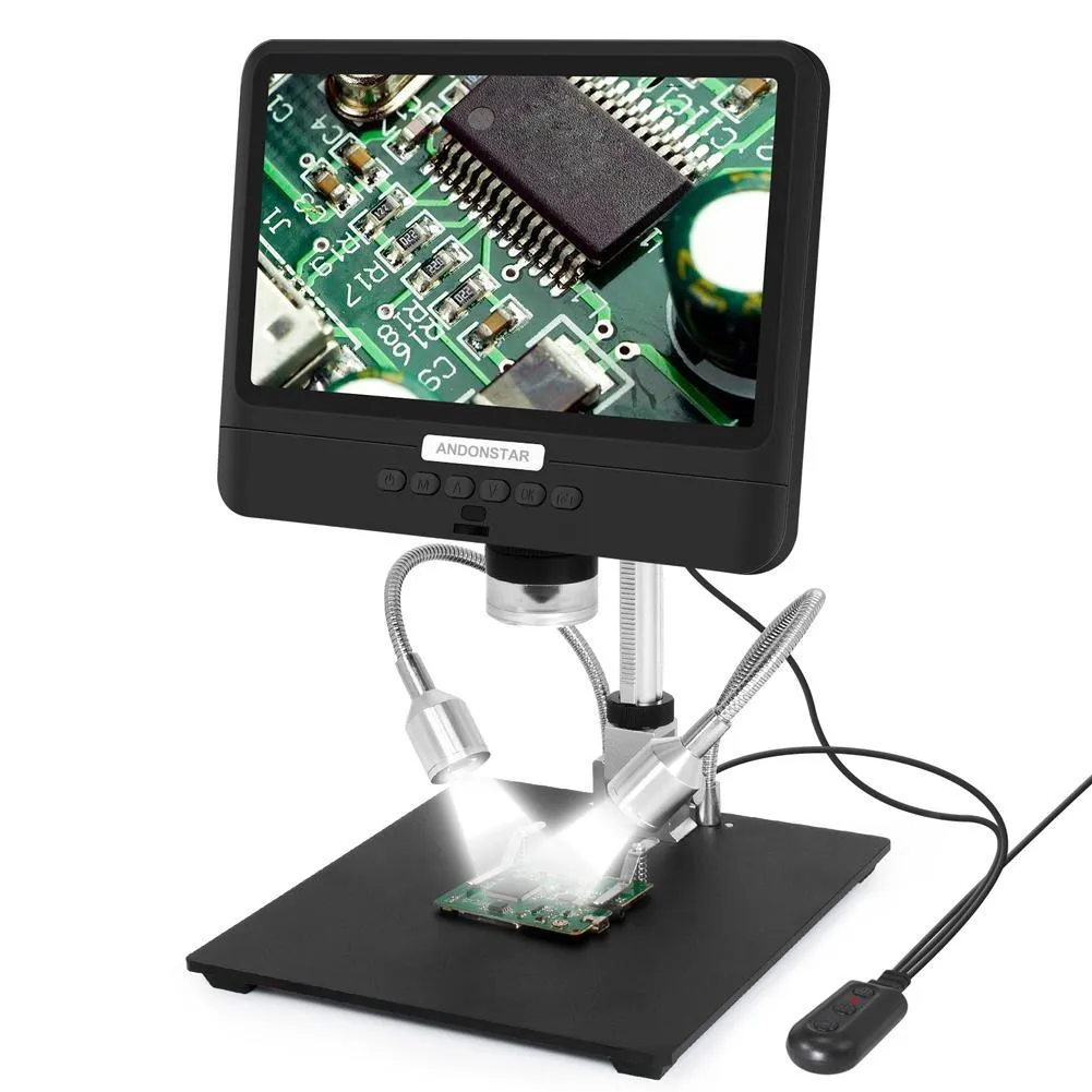 Andonstar AD208S 5X-1200X Digital Microscope -  8.5in LCD Display, ideal for soldering