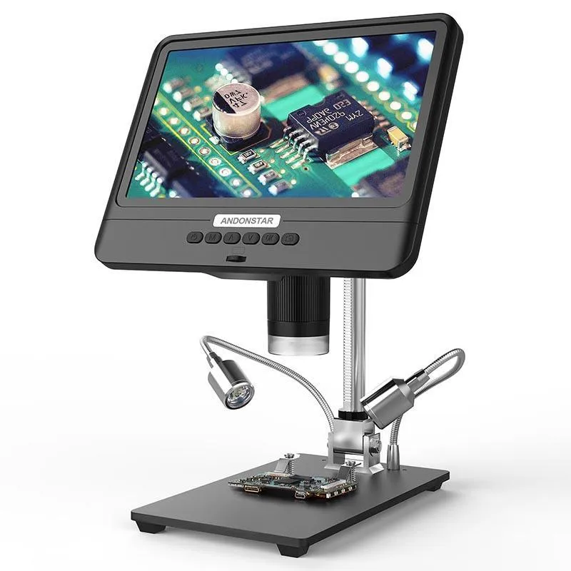 Andonstar AD208S 5X-1200X Digital Microscope -  8.5in LCD Display, ideal for soldering