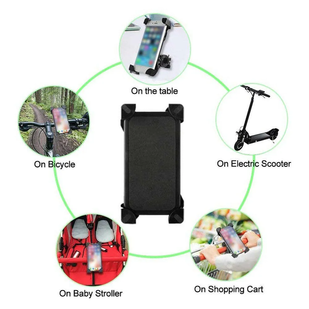 Anti-Shock Mountain Bike Phone Bracket 360¡ã Rotation Base Multiple Bikes Universal 3.5 -6.5In Phone Bracket