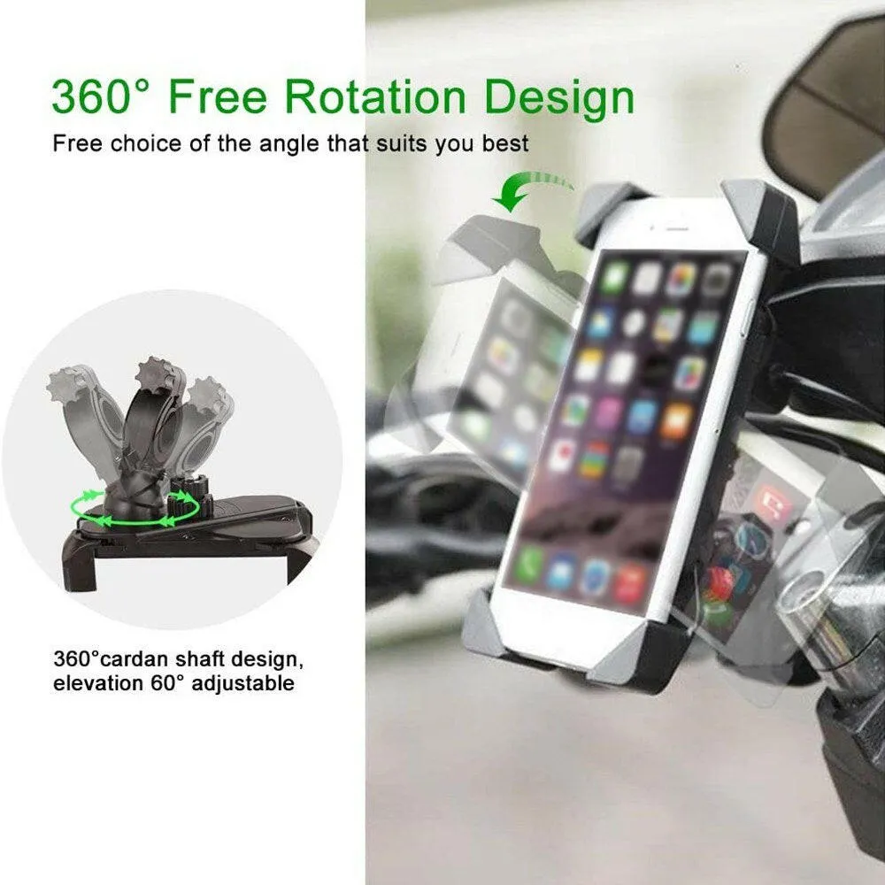 Anti-Shock Mountain Bike Phone Bracket 360¡ã Rotation Base Multiple Bikes Universal 3.5 -6.5In Phone Bracket