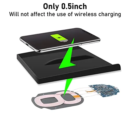 Anti-Skid Silicone Wireless Charging Pad Mat for 2021 2022 Tesla Refreshed Model S & Model X