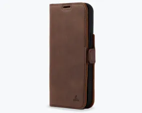 Apple iPhone 14 Pro Max - Vintage Leather Wallet (Side Clasp)