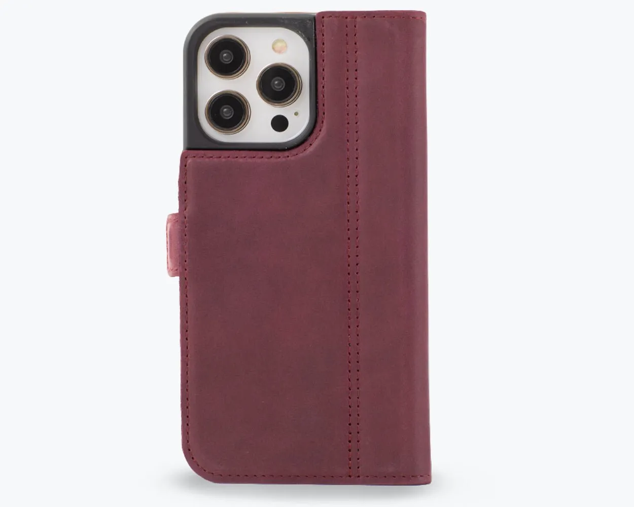 Apple iPhone 14 Pro Max - Vintage Leather Wallet (Side Clasp)