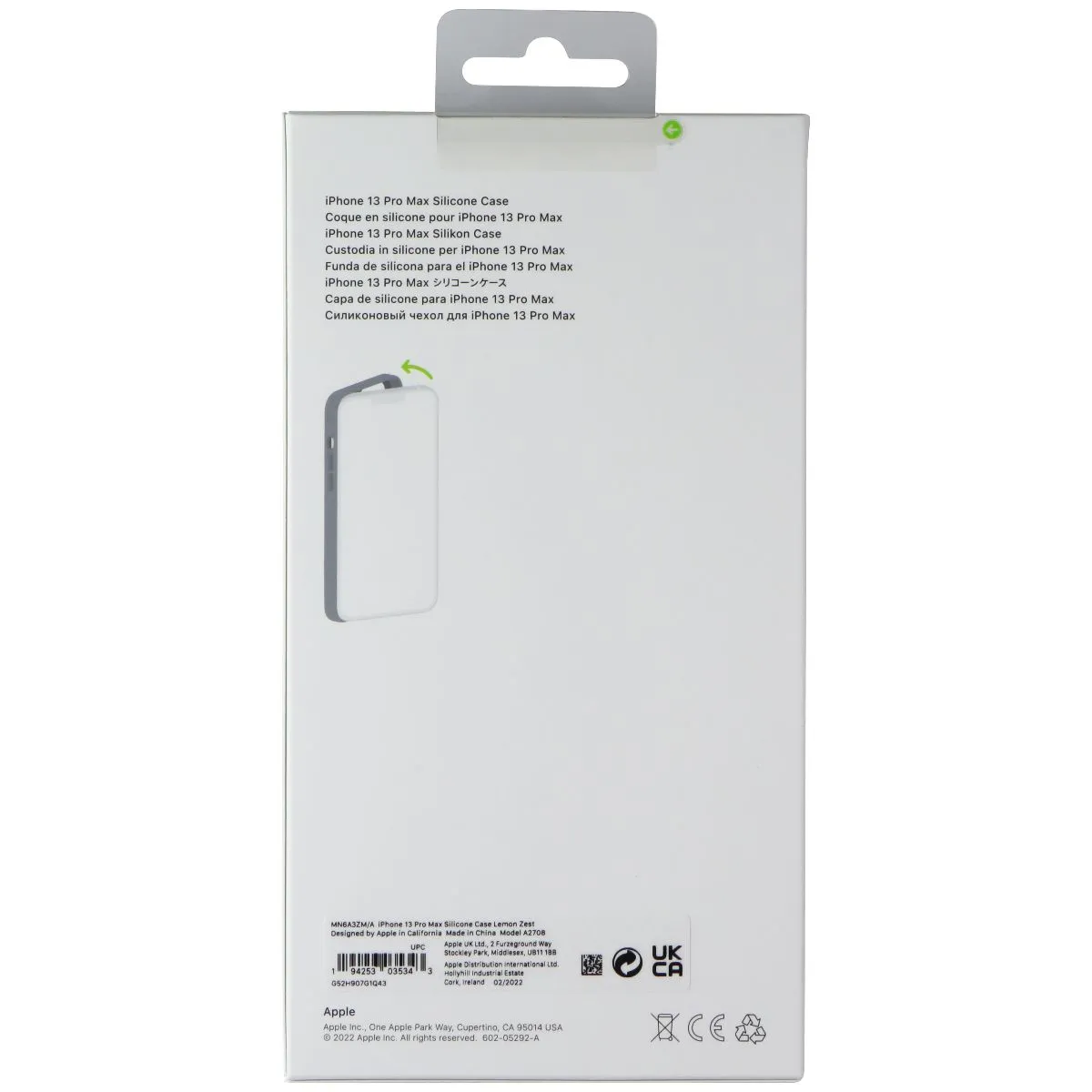 Apple Silicone Case for MagSafe for Apple iPhone 13 Pro Max - Lemon Zest