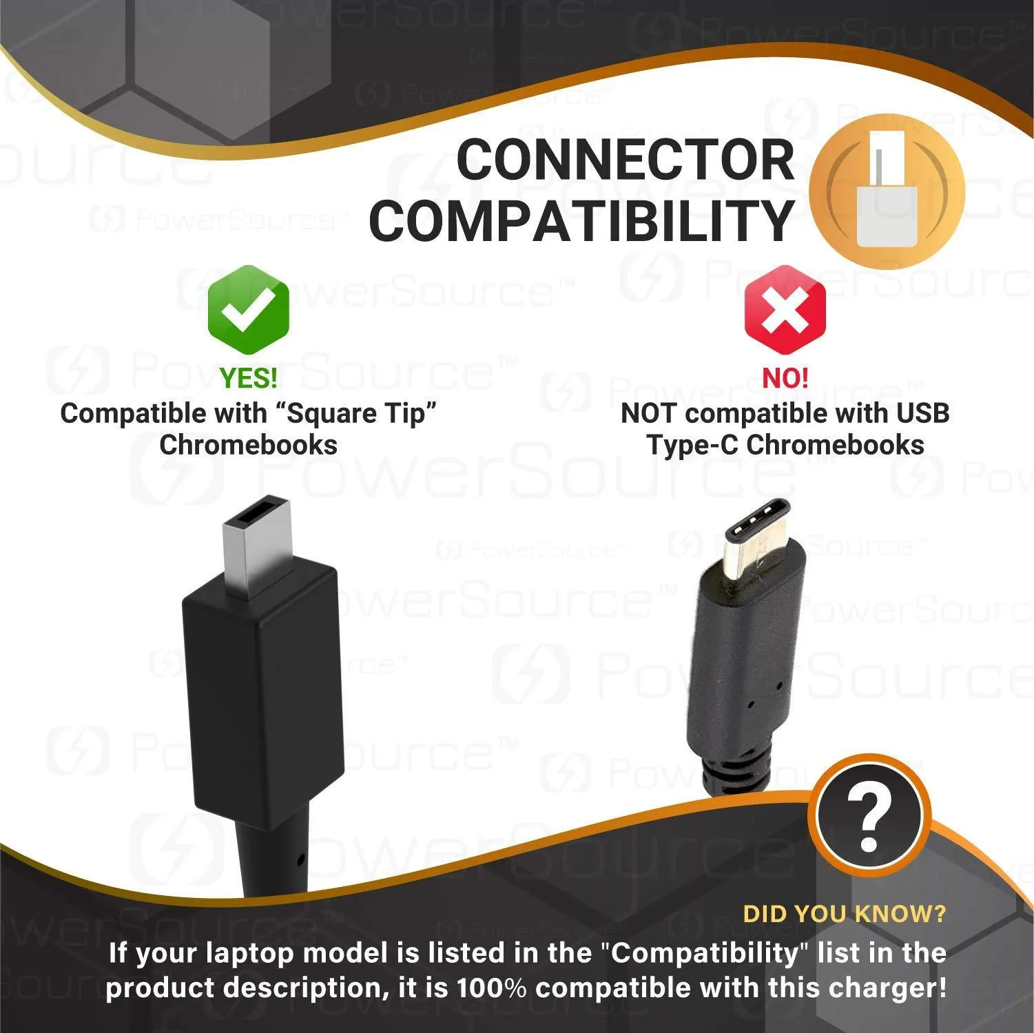 Asus 24W UL Listed Chromebook & Flip Laptop Power Supply Adapter