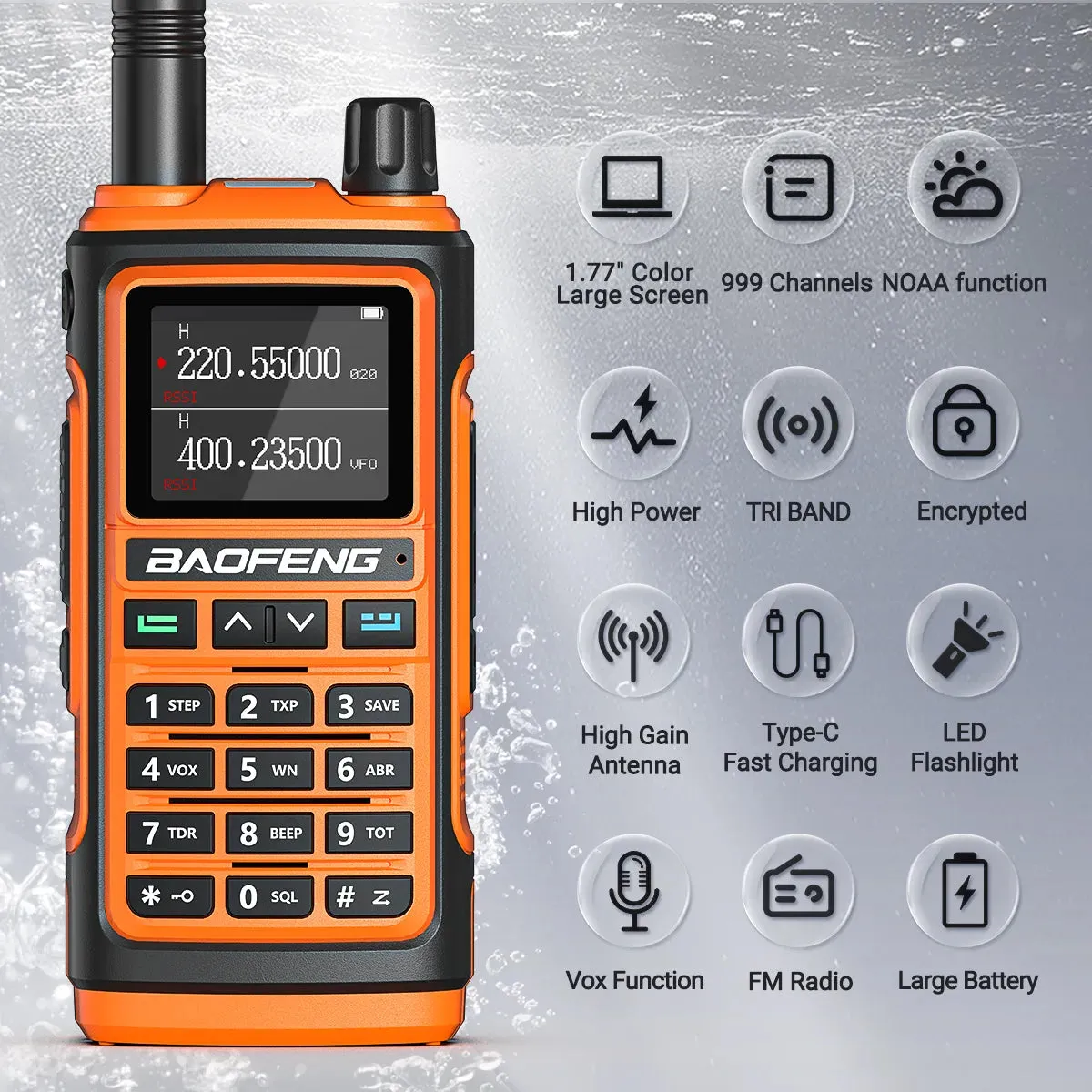 BaoFeng UV-17 Pro V2 Walkie Talkie Wireless Copy Frequency 16 KM Long Range Waterproof Poweful Two Way Radio UV-5R S22 Ham Radio