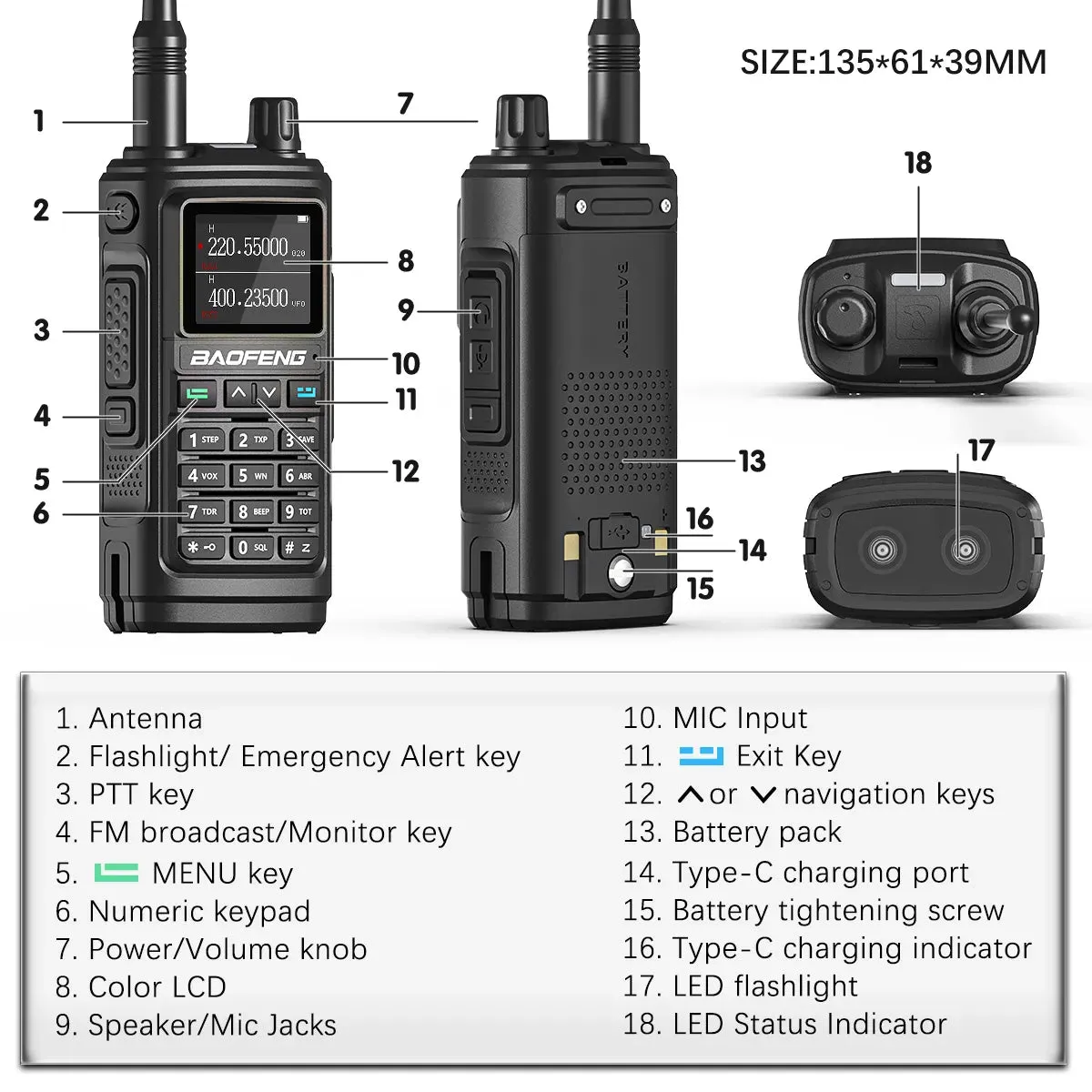 BaoFeng UV-17 Pro V2 Walkie Talkie Wireless Copy Frequency 16 KM Long Range Waterproof Poweful Two Way Radio UV-5R S22 Ham Radio