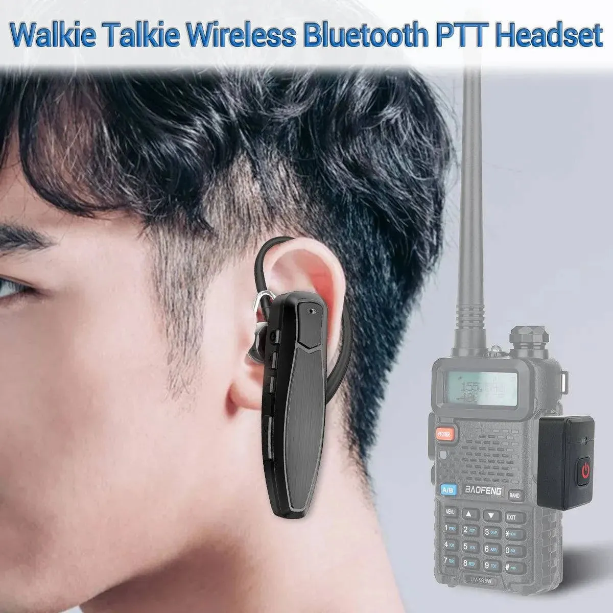 Baofeng Walkie Talkie Wireless Bluetooth PTT Headset Earpiece Hands-free K Plug For Kenwood Microphone Headset UV-5R BF-888S K5