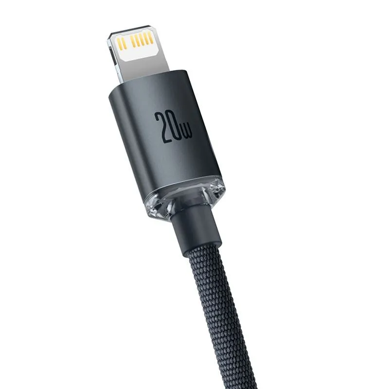 Baseus crystal shine series fast charging data cable Type C to Lightning 20W 1.2m black -CAJY000201