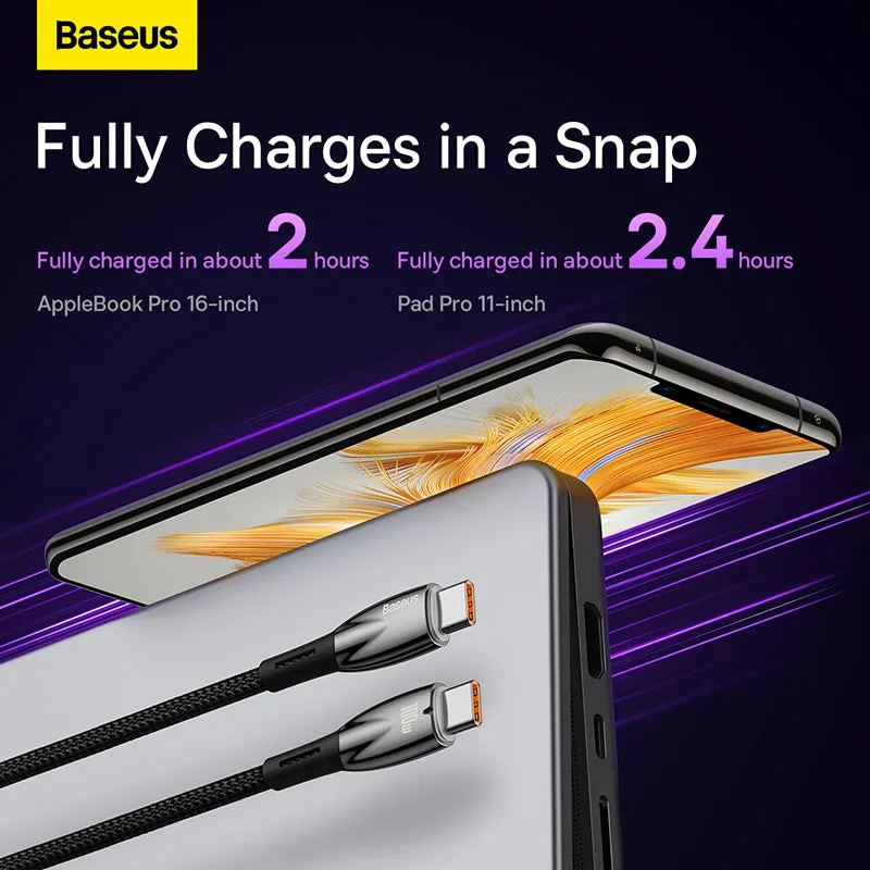 Baseus Glimmer Series Fast Charging Data Cable Type-C to Type-C 100W