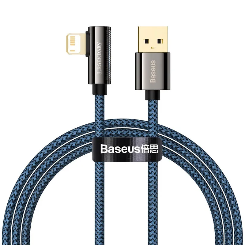 Baseus Legend Series Elbow Fast Charging Data Cable USB To Ip 2.4A (CALCS-01)