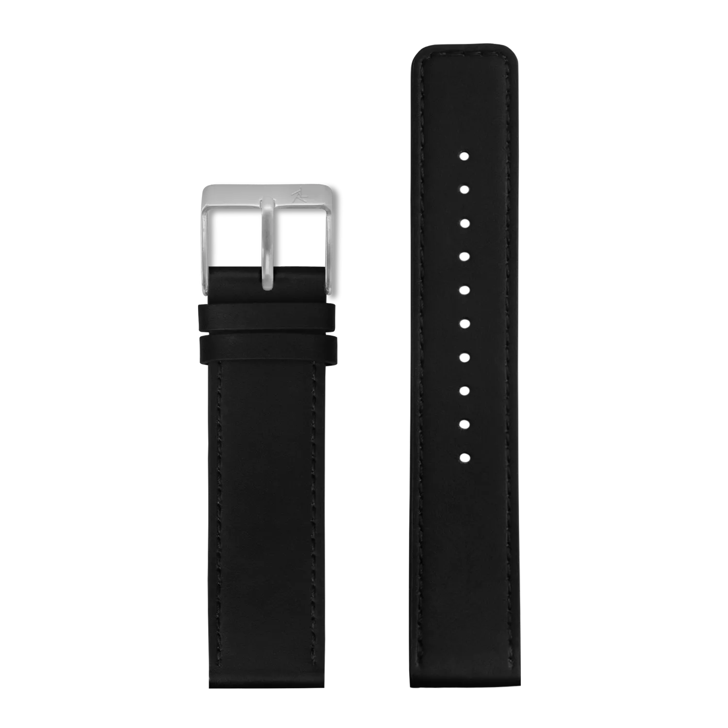 Black Flat Leather Strap