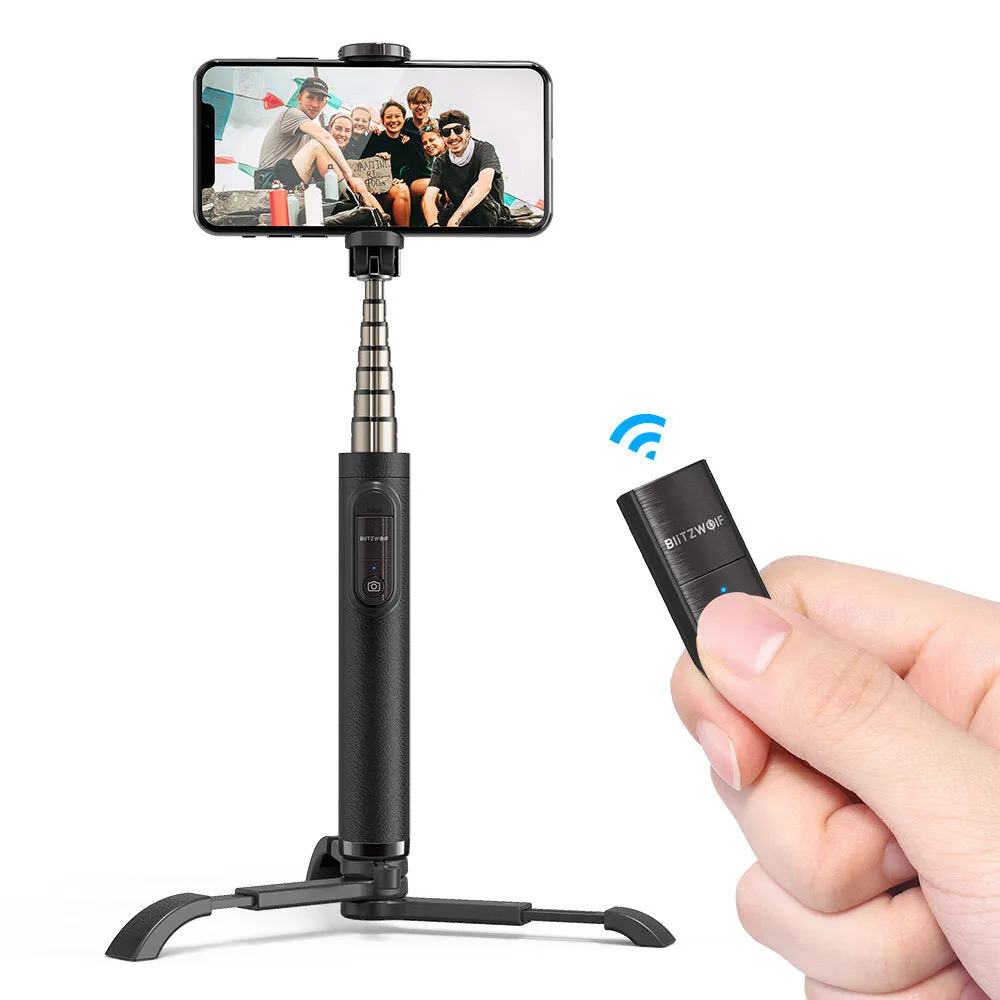 Bluetooth Selfie Stick with Integrated Design Detachable Tripod for Smartphone