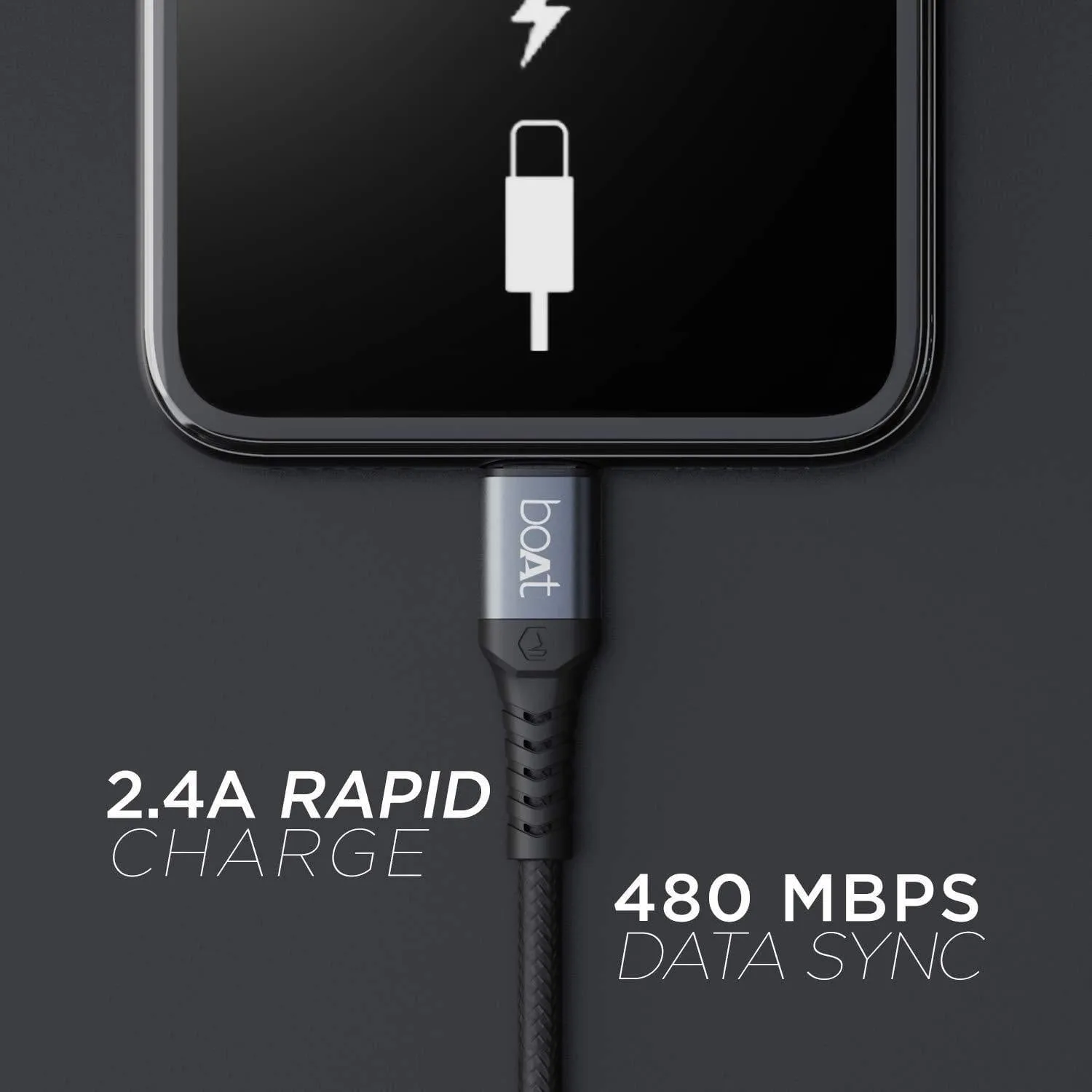 boAt LTG 500 Apple 2Mtr Data Cable
