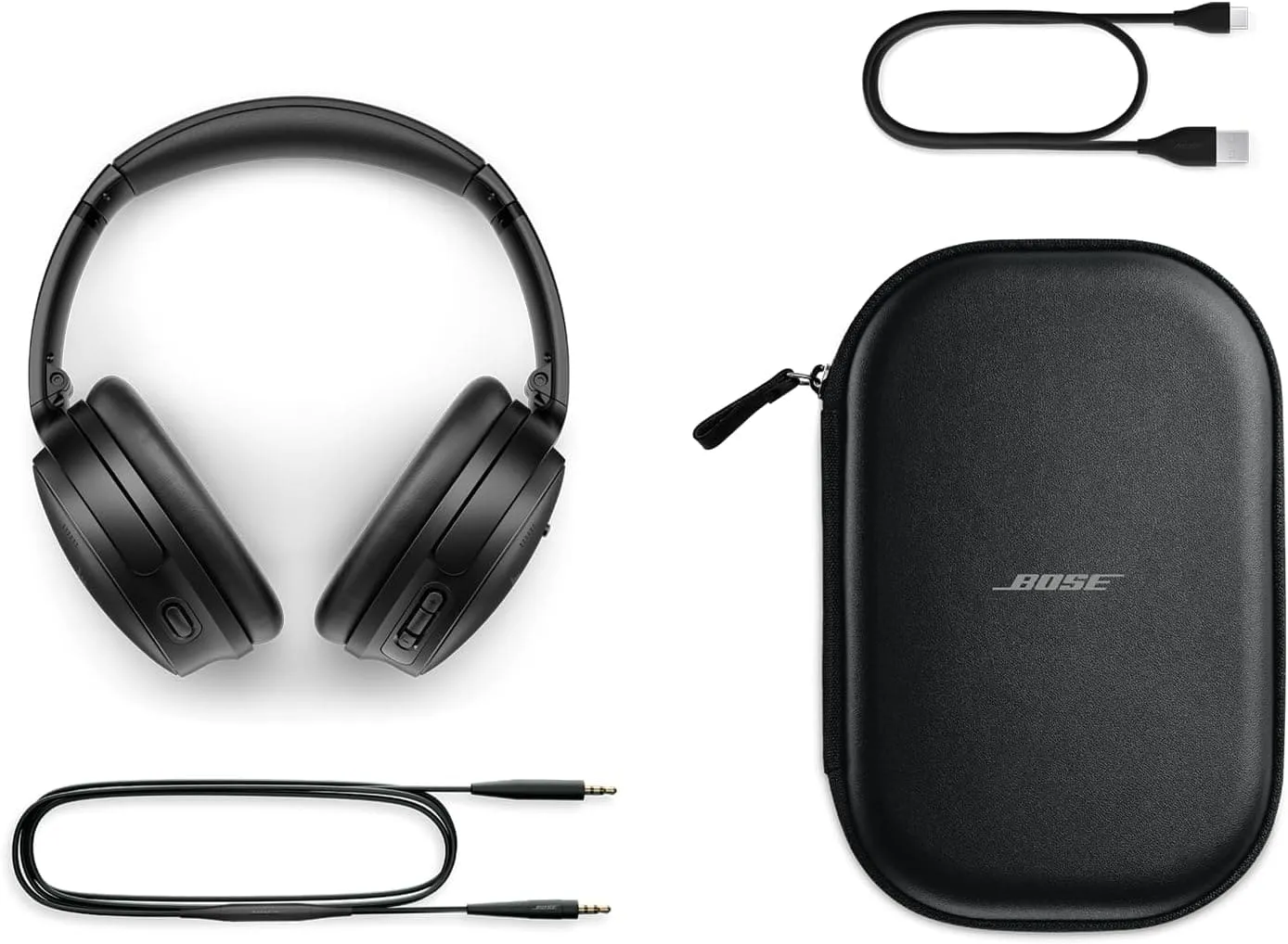 Bose QuietComfort Wireless Noise Cancelling Headphones - Bluetooth, Over-Ear, 24-Hour Battery Life, Black