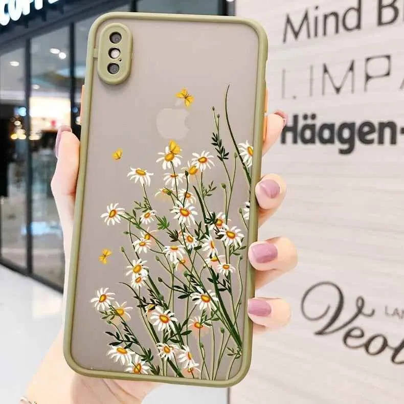 Butterfly Lavender Flowers Cute Phone Case For iPhone 12 mini 11 pro max 6s 7 8 Plus SE 2 X XR XS Max