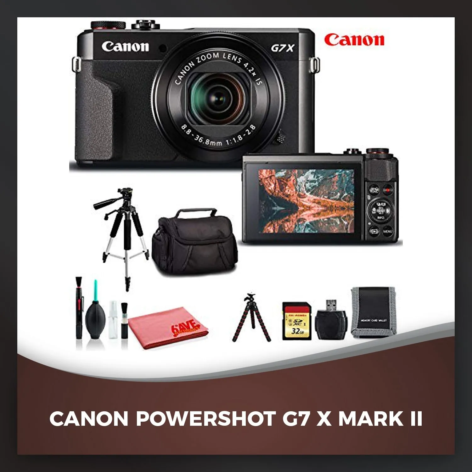 Canon PowerShot G7 X Mark II Digital Camera (International Model) - Premium Kit