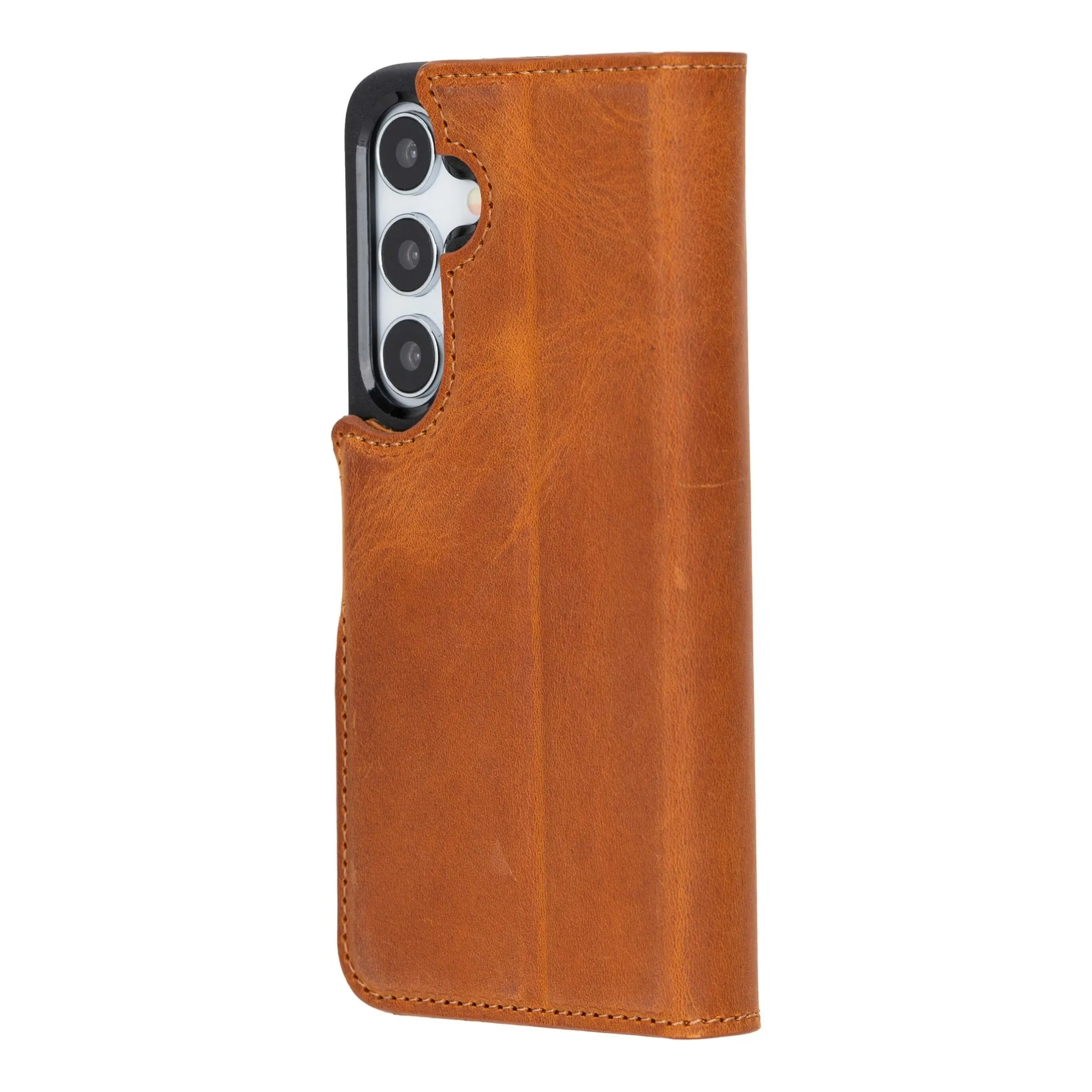 Carter Samsung Galaxy S24 Wallet Case, Golden Brown