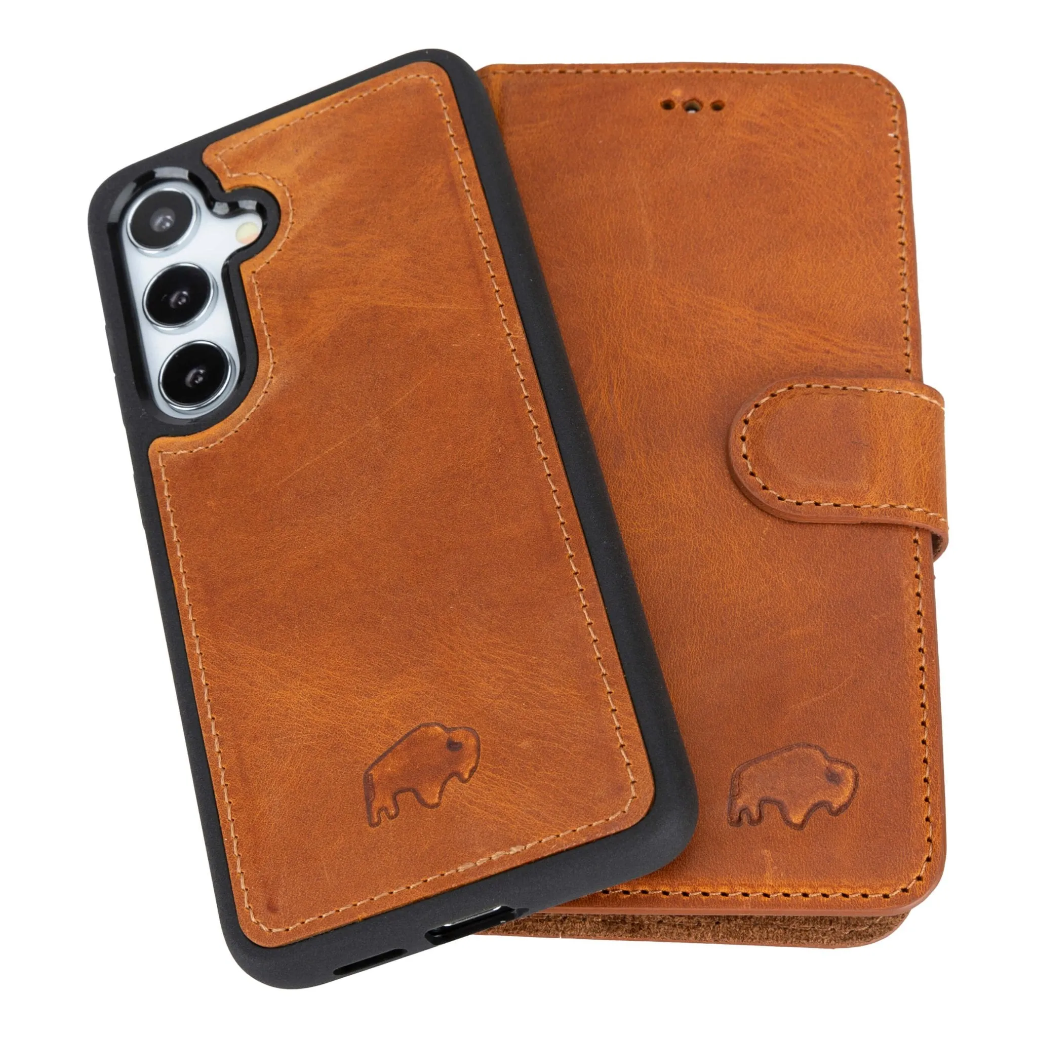 Carter Samsung Galaxy S24 Wallet Case, Golden Brown