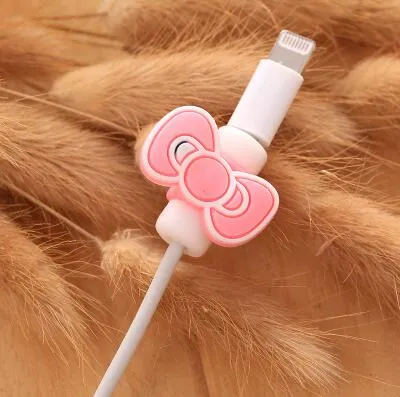 Cartoon Cable Protector Data Line Cord Protector Protective Case Cable Winder Cover For iPhone USB Charging Cable