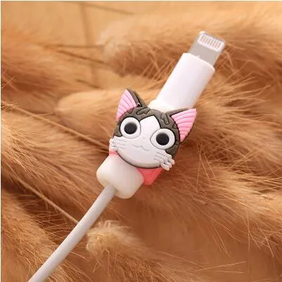 Cartoon Cable Protector Data Line Cord Protector Protective Case Cable Winder Cover For iPhone USB Charging Cable