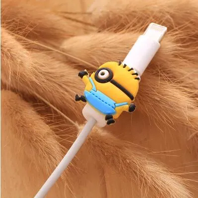 Cartoon Cable Protector Data Line Cord Protector Protective Case Cable Winder Cover For iPhone USB Charging Cable